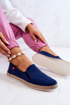 Damskie Espadryle Wsuwane Big Star JJ276003 Granatowe