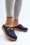Kapcie Damskie Filcowe Inblu ED000013 Granatowe