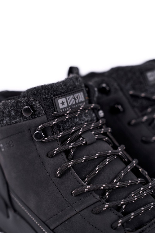 Trekkingowe Męskie Buty Big Star Outdoor Czarne GG174563