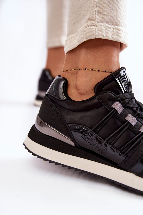 Damskie Modne Buty Sportowe Big Star KK274110 Czarne