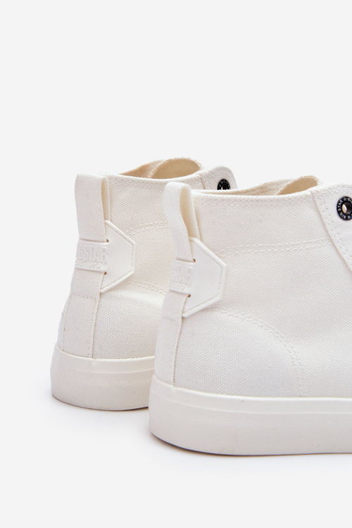 Damskie Wysokie Trampki Materiałowe Big Star LL274445 Białe