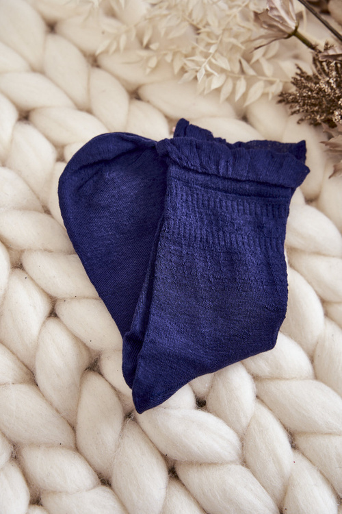 Damskie Gładkie Skarpety Z Falbanką 5-Pak Multikolor