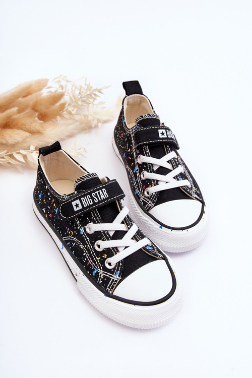 Dziecięce Trampki Na Rzep Big Star LL374063 Czarne
