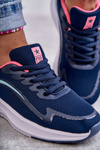 Damskie Modne Buty Sportowe Sneakersy Granatowe Ida