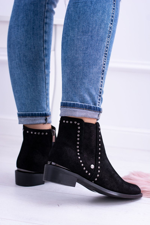 Big Star Czarne Damskie Botki Sztyblety BB274529