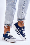 Damskie Trampki Na Platformie Lee Cooper LCW-23-31-1803L Granatowe