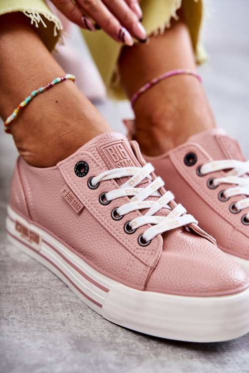 Niskie Damskie Trampki Big Star KK274016 Różowe