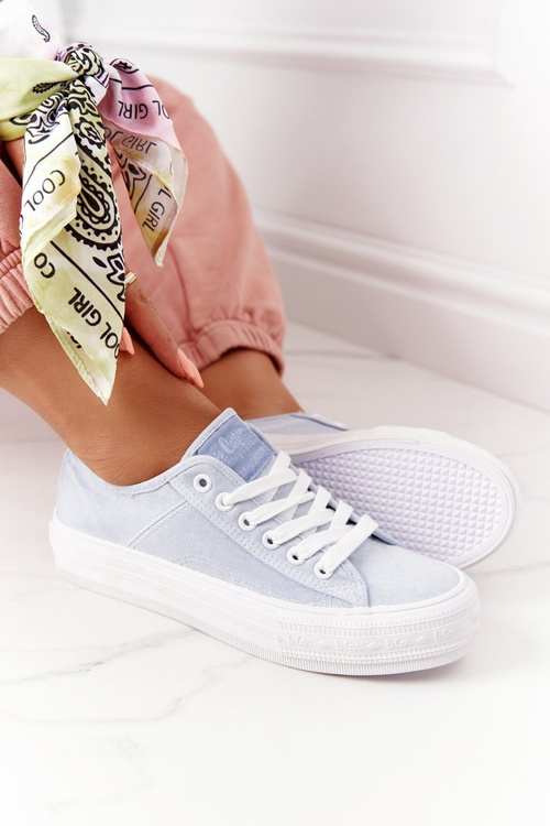 Damskie Tenisówki Na Platformie Lee Cooper LCW-21-31-0123L Niebieskie