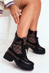 Damskie Botki Trapery Czarne NS169P Milady