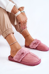 Damskie Klasyczne Papcie Z Futerkiem Różowe Lorines