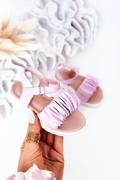 Dziecięce Sandały Na Rzep Fioletowe Aimy