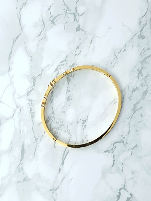 Damska Bransoleta Stalowa Z Czterema Cyrkoniami Złota Avior