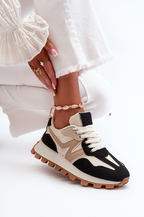 Sneakersy Buty Sportowe Damskie Czarne Kalelia