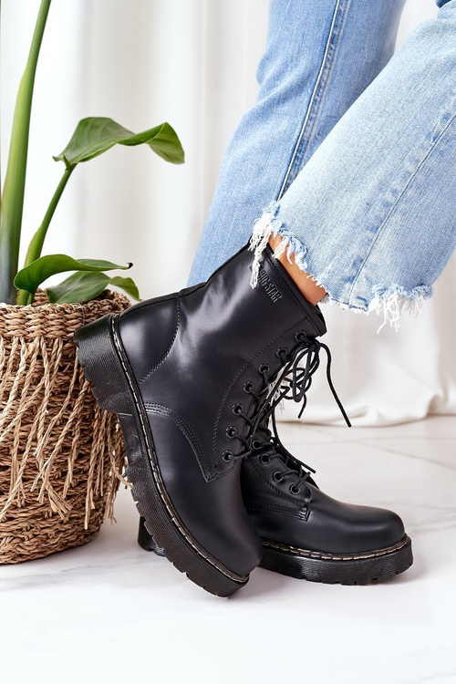 Damskie Ocieplane Workery Big Star II274105 Czarne