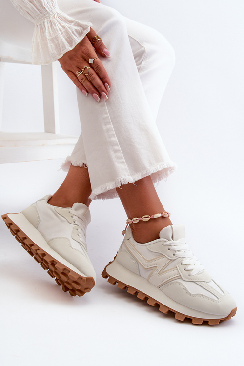 Sneakersy Buty Sportowe Damskie Białe Kalelia