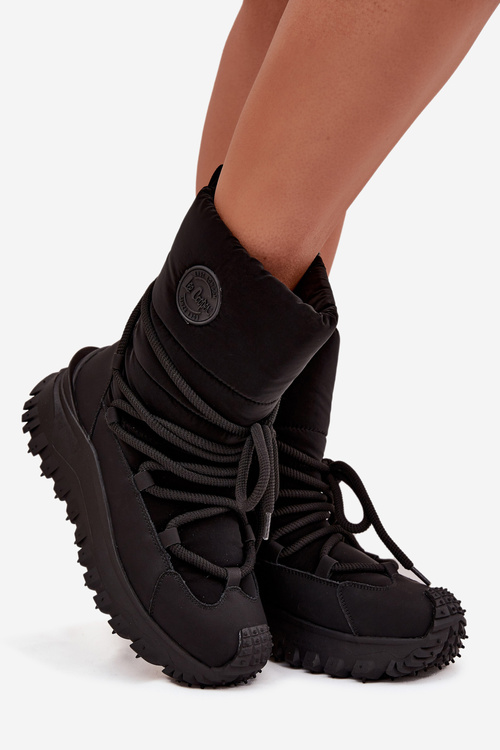 Skórzane Śniegowce Na Platformie Lee Cooper LCJ-25-12-3660 Czarne