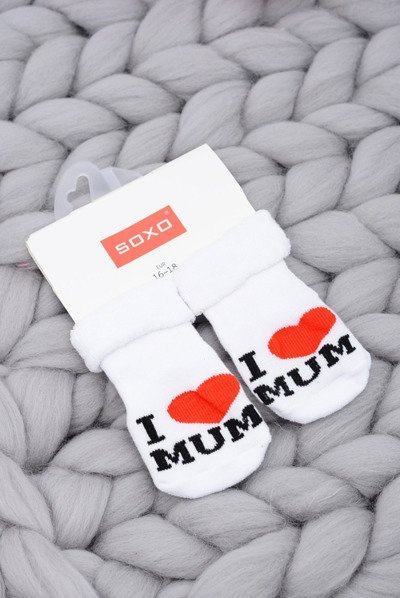 Niemowlęce Skarpetki I love Mum Soxo