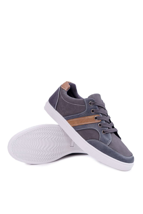 Trampki Męskie Szare Casual Kenny