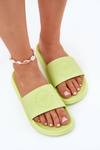 Damskie Klapki 4FMM00FFLIF045-45S Limonkowe