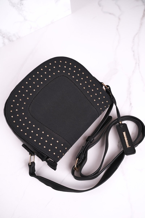 Torebka Damska Listonoszka MONNARI BAG4250-020 Czarna Zamsz