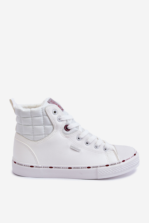 Damskie Wysokie Trampki Cross Jeans KK2R4060C Białe