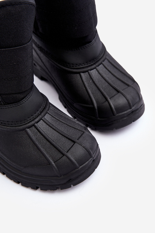 Dziecięce Śniegowce Na Rzep Ocieplane Czarne Big Star MM374122