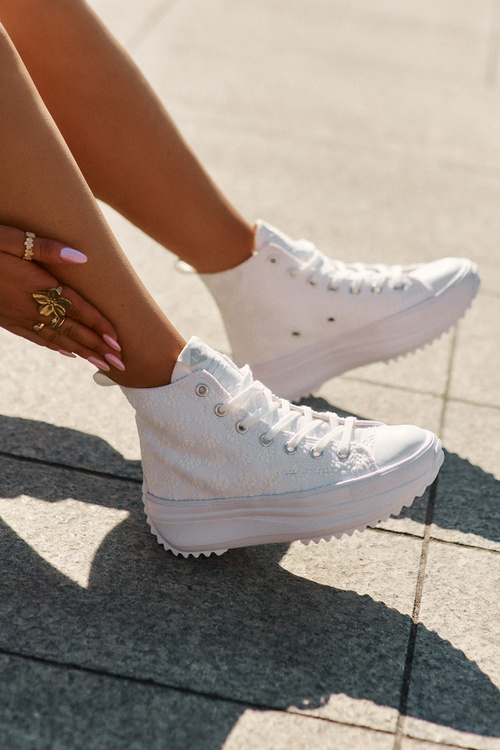 Wysokie Trampki Damskie Lee Cooper LCW-25-31-3461L Białe