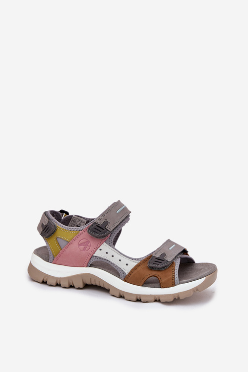 Skórzane Sportowe Sandały Damskie Artiker 54C1293 Multikolor