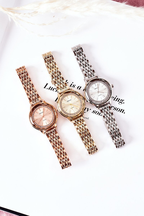 Zegarek Na Bransolecie Z Cyrkoniami ERNEST Srebrny