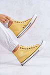 Damskie Wysokie Trampki Big Star JJ274207 Żółte