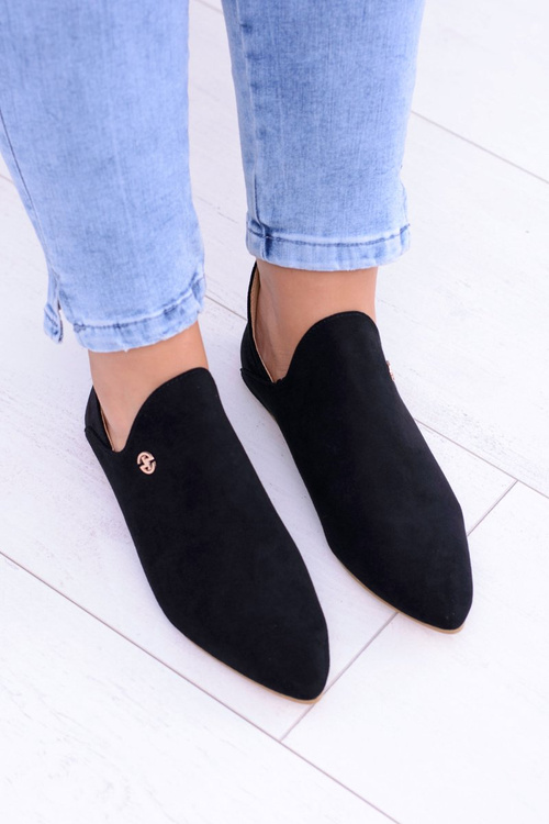 Lu Boo Czarne Botki Z Wycięciami Zamek Chelsea