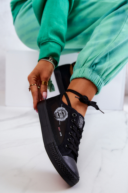 Damskie Tenisówki Trampki BIG STAR JJ274A256 Czarne