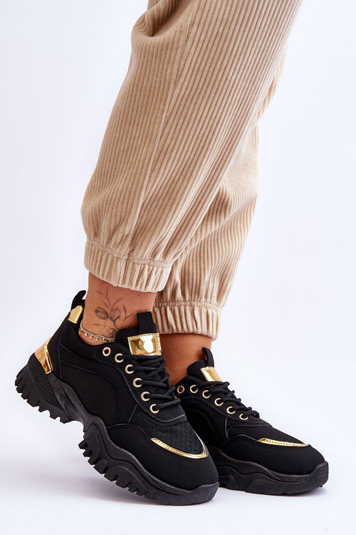 Klasyczne Sportowe Buty Na Platformie Czarne Need It