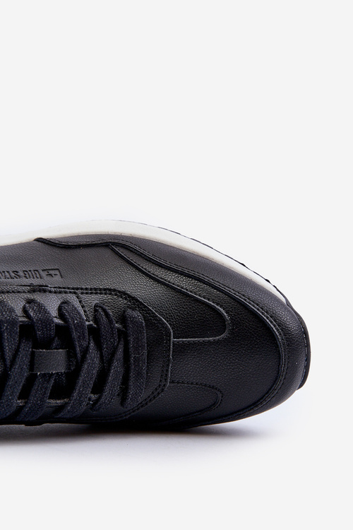 Sneakersy Męskie Skórzane BIG STAR NN174287 Czarne