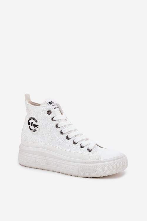 Trampki Damskie Na Platformie Lee Cooper LCW-25-44-3209L Biale