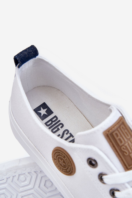 Męskie Materiałowe Trampki Big Star LL174019 Białe