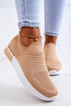 Sportowe Buty Materiałowe Beżowe Lorento