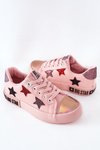 Dziecięce Skórzane Trampki BIG STAR II374033 Różowe