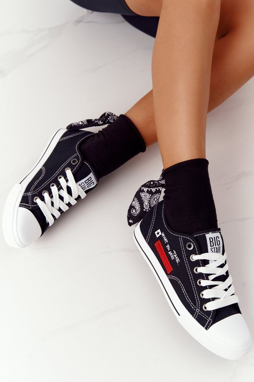 Damskie Trampki Z Napisem BIG STAR FF274082 Czarne