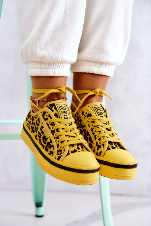 Damskie Trampki Pantera BIG STAR JJ274616 Żółte