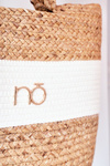 Pleciona Torebka Shopper Na Plażę NOBO XK0260 Beżowa