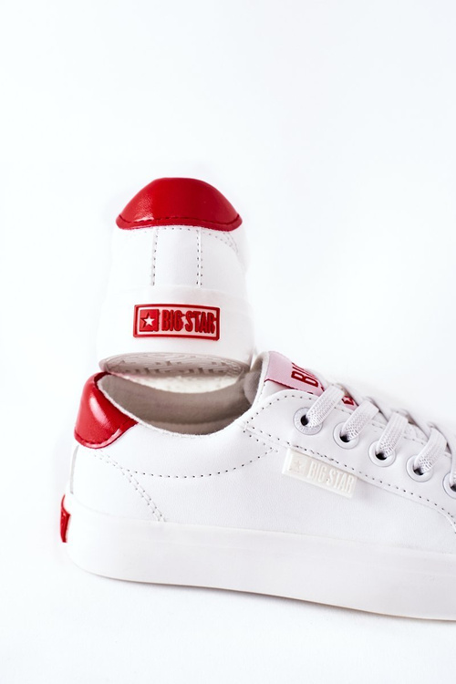 Dziecięce Skórzane Tenisówki BIG STAR DD374134 Białe