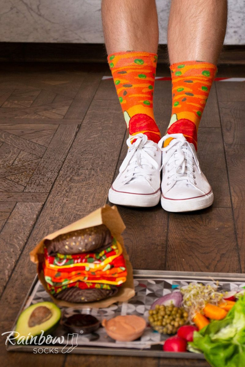 Skarpetki Rainbow Socks Burger Vege 2 Pary
