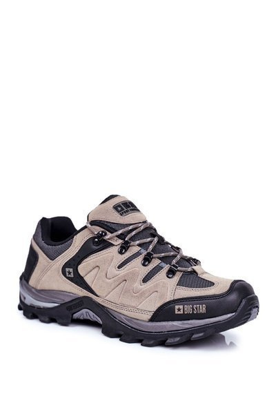 Trekkingowe Męskie Buty Big Star Outdoor Szare GG174281