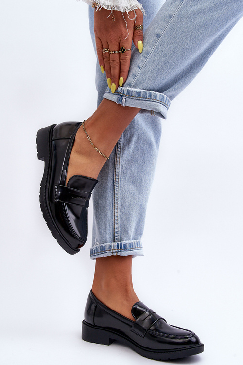 Klasyczne Damskie Mokasyny Czarne Faradays