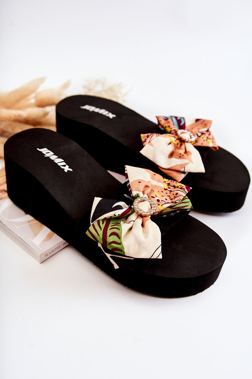 Damskie Piankowe Klapki Na Koturnie Beżowe Silana