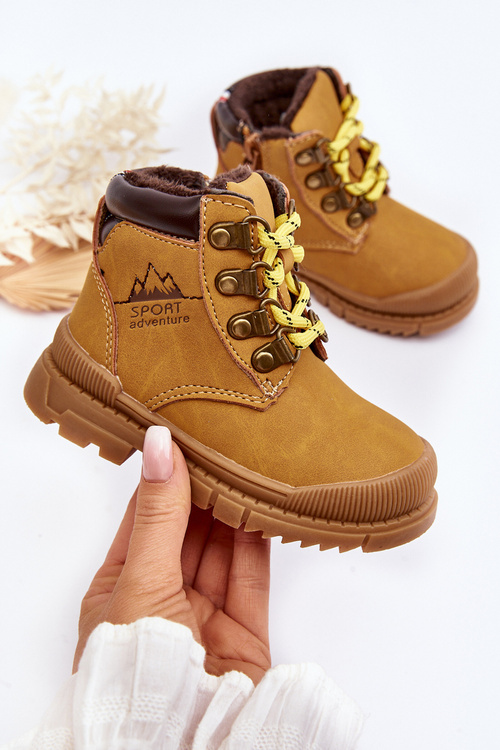 Dziecięce Ocieplane Botki Trapery Camel Walter