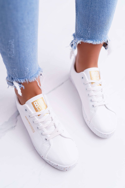 Damskie Trampki Big Star Czerwona Gwiazda Białe AA274A007