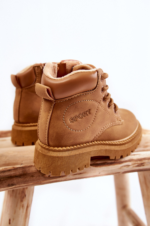 Dziecięce Ocieplane Botki Trapery Camel Cheddy