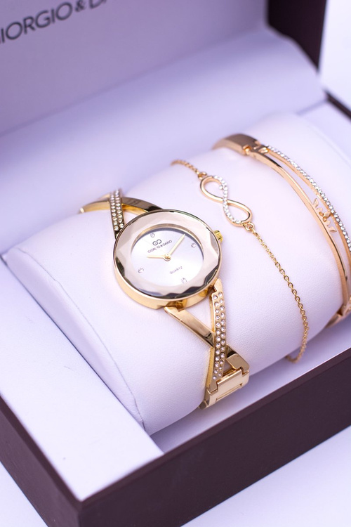 Zestaw Giorgio Dario Złoty Zegarek Bransoletki